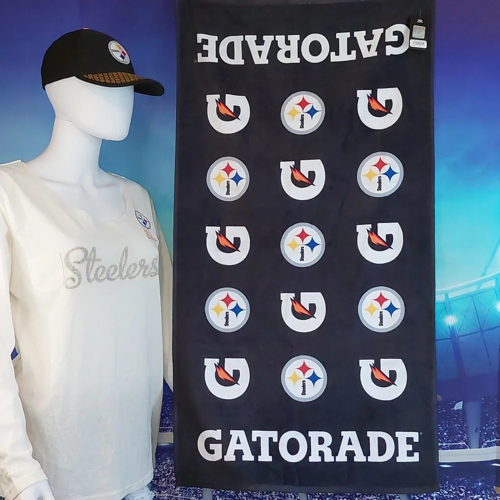 Pittsburgh Steelers On Field Football Gatorade NFL Towel NWT